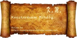 Kesztenbaum Mihály névjegykártya