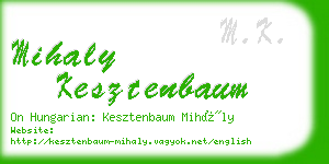 mihaly kesztenbaum business card